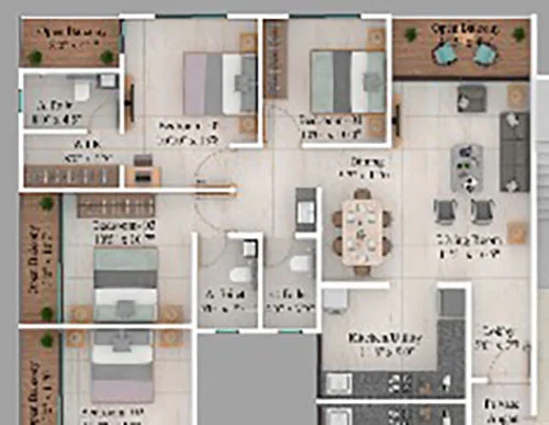 Kimaya One 2BHK Floor Plan Image